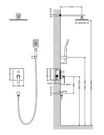 Timo Душевая система Torne SX-4319/03SM черный – фотография-6